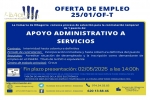 OFERTA EMPLEO 25/01/OF-T APOYO ADMINISTRATIVO A SERVICIOS