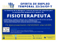 OFERTA EMPLEO  PUBLICO TEMPORAL FISIOTERAPEUTA  22/24/OF-T