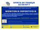 OFERTA EMPLEO MONITOR/A DEPORTIVO/A 22/26/OF-T